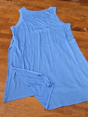Old Navy Blue Women's Tank Top Coverup Dress - Lightweight Casual Layering